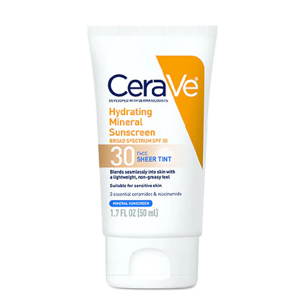 CeraVe- Hydrating Mineral Sunscreen SPF 30 Face Sheer Tint 50ml
