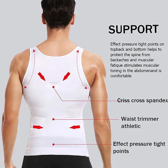 Men’s Body Shaper Slimming Vest – Chest & Belly Compression Tank Top for a Fitter Look