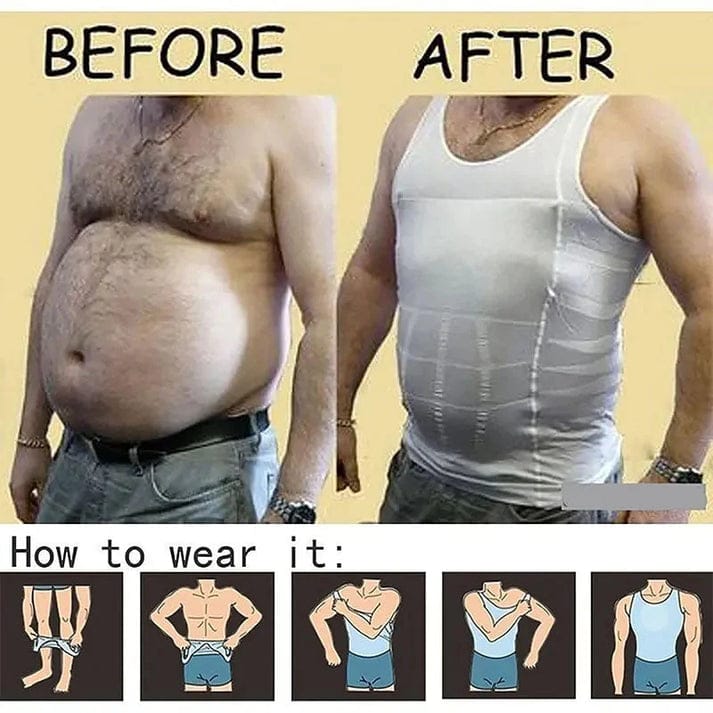 Men’s Body Shaper Slimming Vest – Chest & Belly Compression Tank Top for a Fitter Look