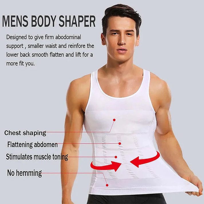 Men’s Body Shaper Slimming Vest – Chest & Belly Compression Tank Top for a Fitter Look