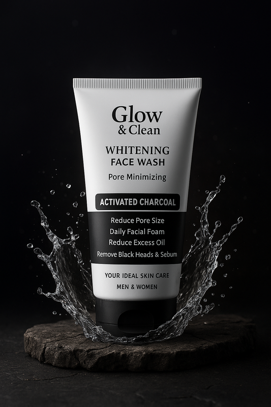 Glow & Clean Activated Charcoal Whitening Face Wash – Deep Clean, Oil Control & Pore Minimizer (120ml)