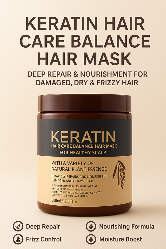 Keratin Hair Care Balance Hair Mask – Deep Repair & Nourishment for Damaged, Dry & Frizzy Hair (500ml)